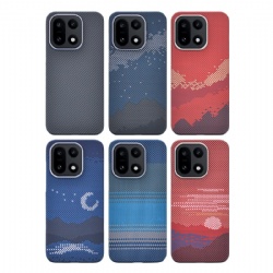 kevlar carbon fiber leather phone case with magnetic for OPPO