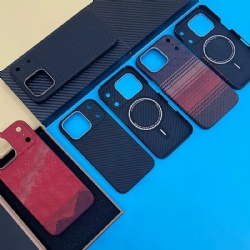 Luxury Ultra Thin Carbon Fiber kevlar  Magnetic Shockproof Mobile Phone Case Cover for iPhone 17 promax/ pro/Air