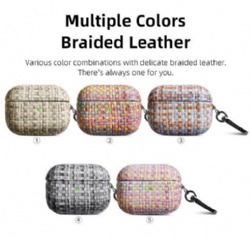 Luxury Leather Texture Shockproof Full-Body Protection for AirPods 3