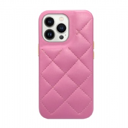 Luxury Leather PU Diamond Lattice Camera Protection Case with magnetic for iPhone 17 16 15 11 12 13 14 Pro Max Plus