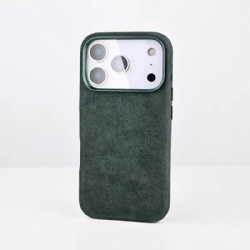 Premium Italian Alcantara Suede Leather Full Protection Phone Case for iPhone 17 Pro Max / Pro / Air