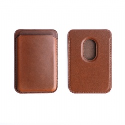 Genuine Leather Magnetic Case with Card Holder Wallet for iPhone