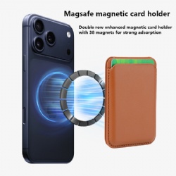 Strong Magnetic Vegan Leather Card Holder for iPhone